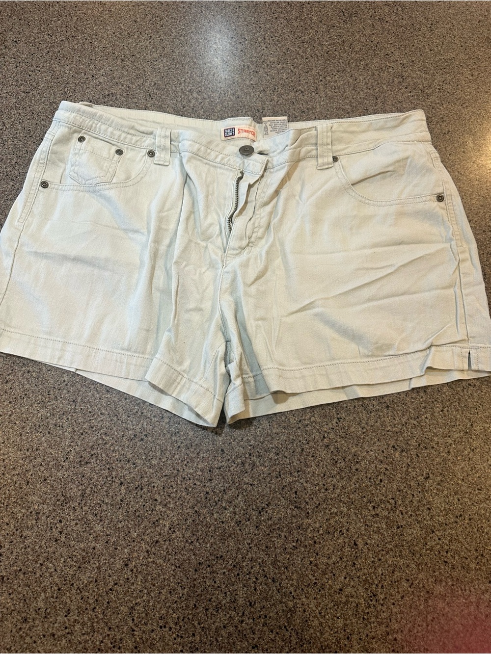 Faded Glory Light Cream Denim Jean Shorts